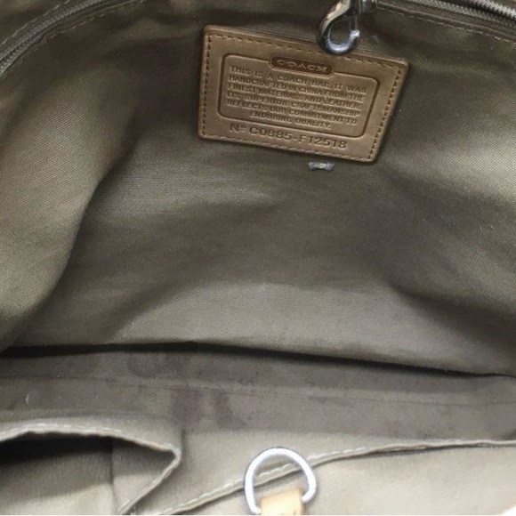 Coach Brown and Tan Signature Shoulder Bag - Picture 5 of 7
